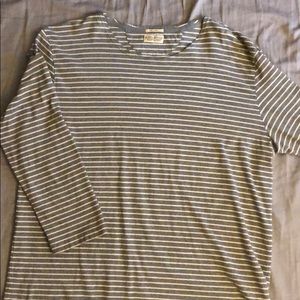 All Saints Men’s 2/3rd Lenth Striped Shirt